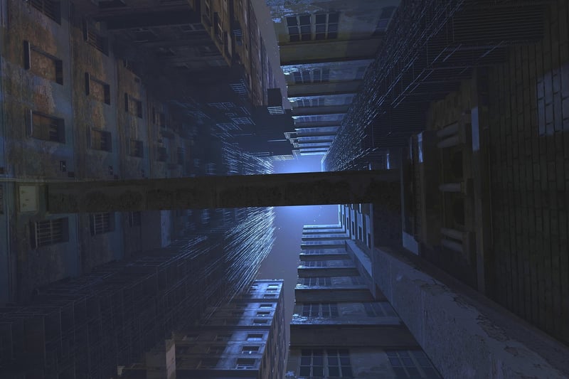 Dystopian future city